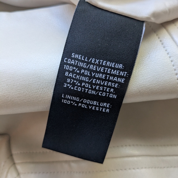 Bagatelle Collection Faux Leather Mini Skirt Cream White Women’s (Approx. Large) - Picture 5 of 5